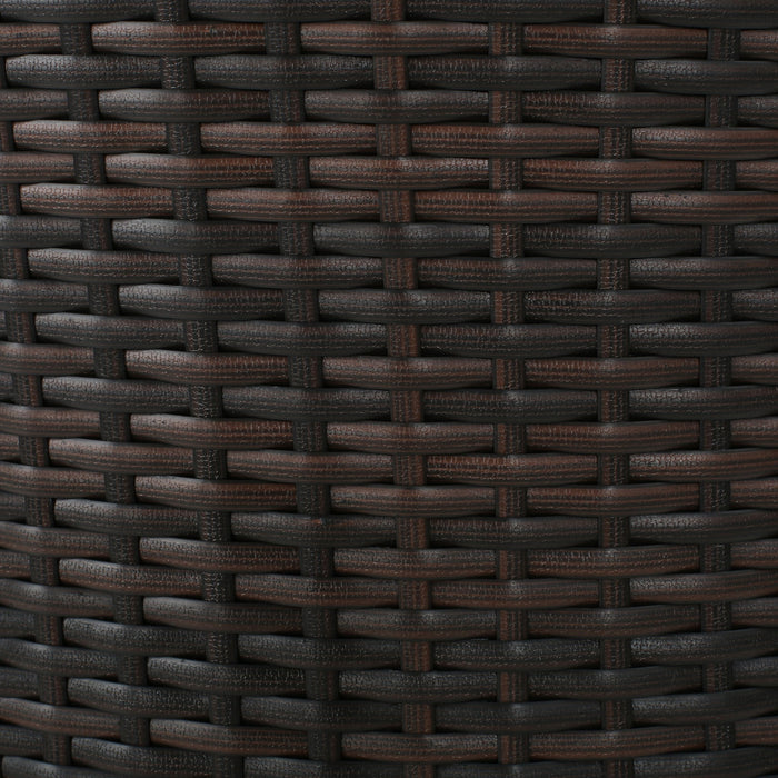 Outdoor 31" Rattan Barstools With Waterproof Cushions (Set of 2) - Multi Brown