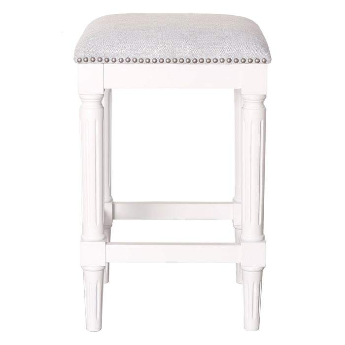 Square Stool With Upholstered Seat