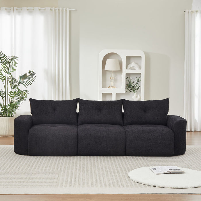 3 Seater With Thickened Armrests Sofa For Living Room