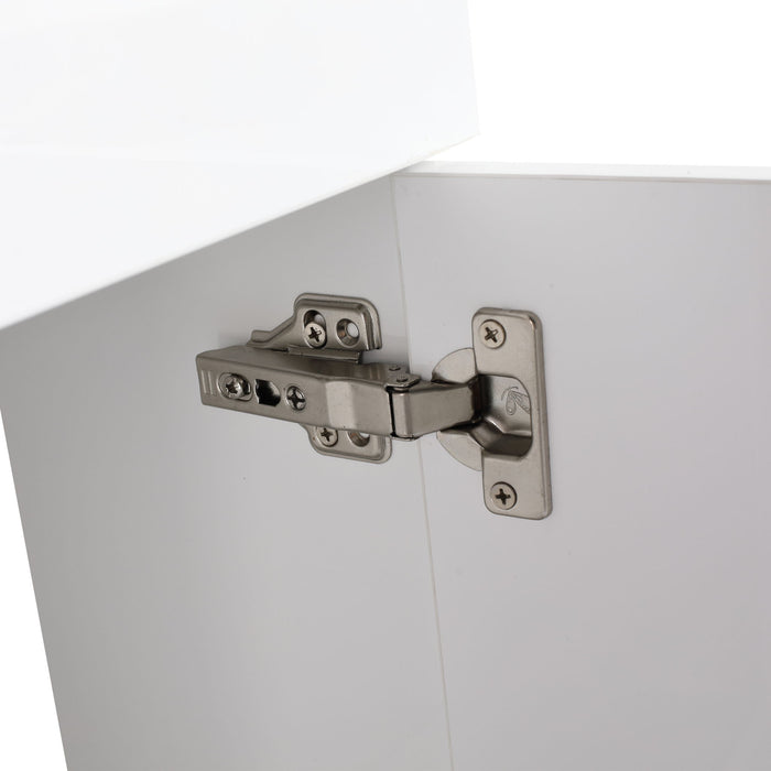 Soft Close Doors Bathroom Vanity With Sink, Compact Wall Mounted Design Basin
