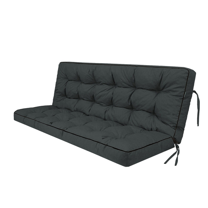 3 Seater Outdoor Porch Swing Cushion With Backrest, Waterproof