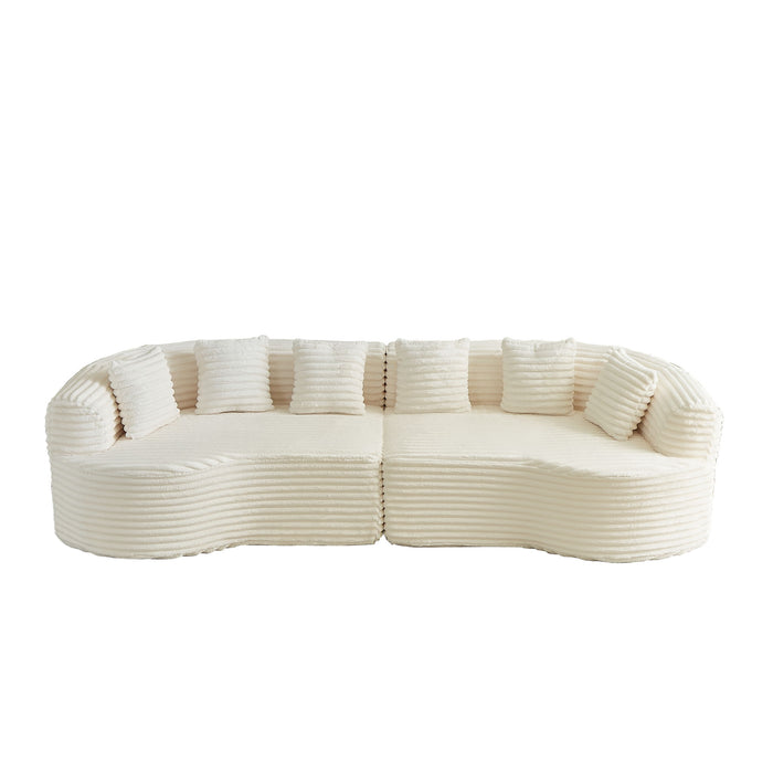 Sectional Sofa, Oversized 4 Seater With Deep Seat Design