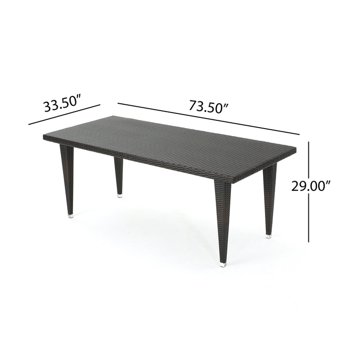 Reflect - Outdoor Dining Table With Rattan Cover - Dark Gray