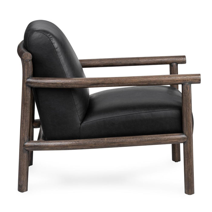 Azoria - Leather Accent Chair - Black