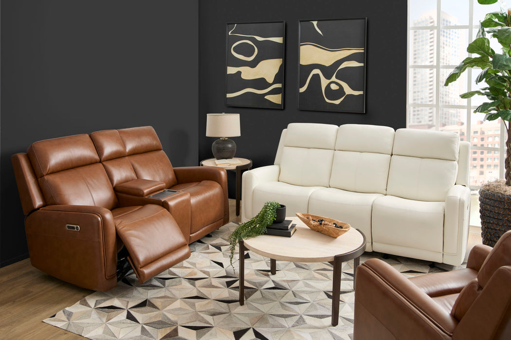 Alister - Power Gliding Loveseat With Console, Power Headrests & Lumbar