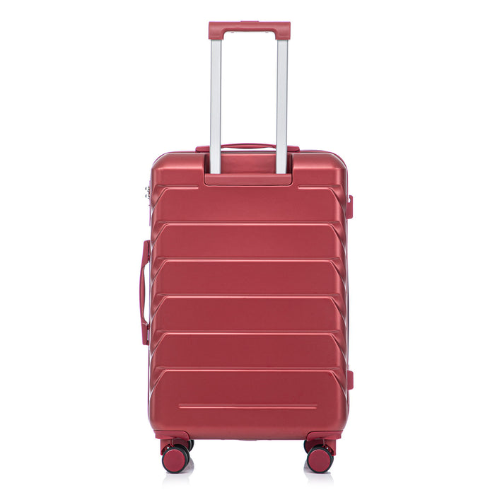 Hard Shell Luggage With Scratch Resistant Surface, 4 Wheels, Combination Lock & Side Hooks