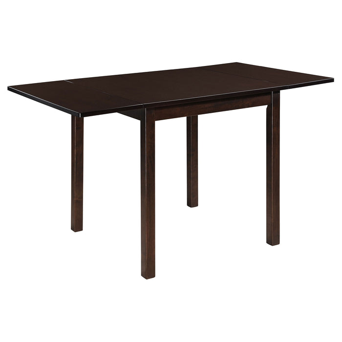 Dining Table With Drop Extension Leaf Table With Foldable Ends For Compact Spaces - Brown
