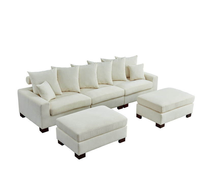5 Seater Oversized Convertible L & U Shaped Couch