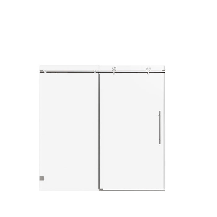 Frameless Single Sliding Soft Close Shower Doors, 5/16" Sgcc Tempered Glass