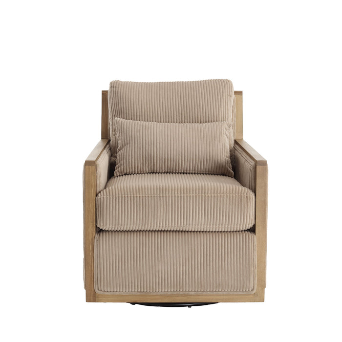 Comfy Accent Barrel Chair, 360 Degree Swivel