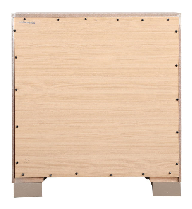 Elegant Nightstand - Silver Champagne