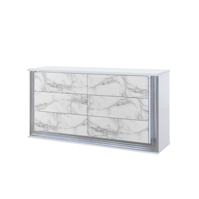 Moon - Marble Buffet - White