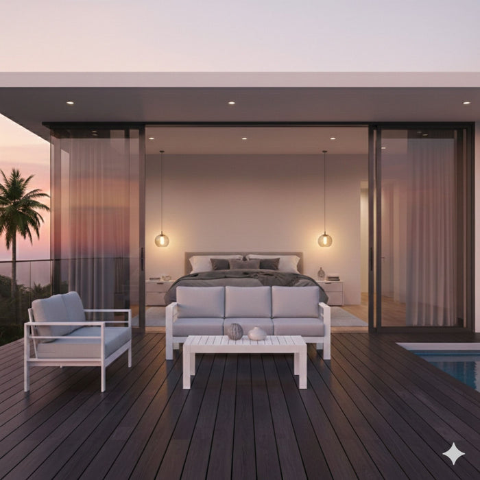 Outdoor Patio Set With All-Weather Thick Cushions