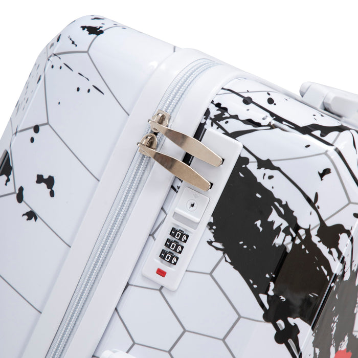 Luggage With Printed Pattern, Combination Lock