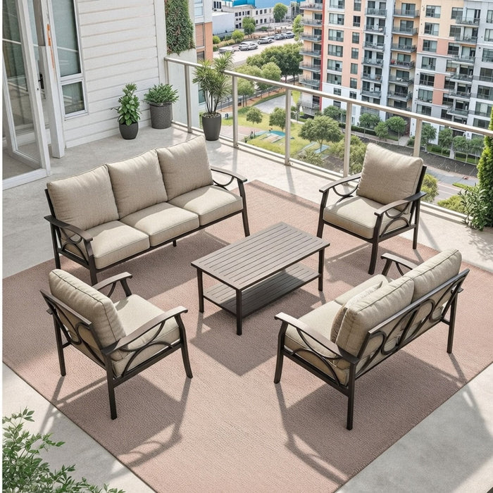 Patio Furniture Set & Coffee Table For Backyard