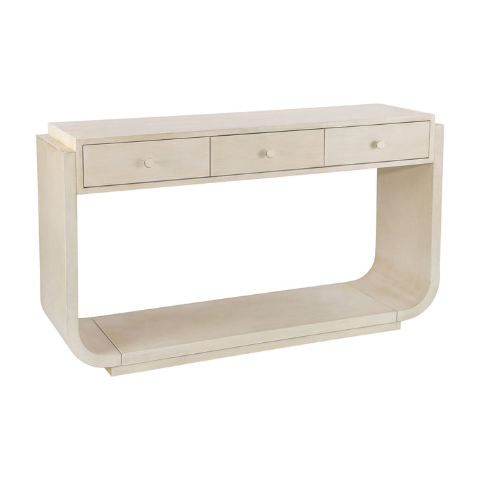 Console Table With 3 Drawers, Display Shelf