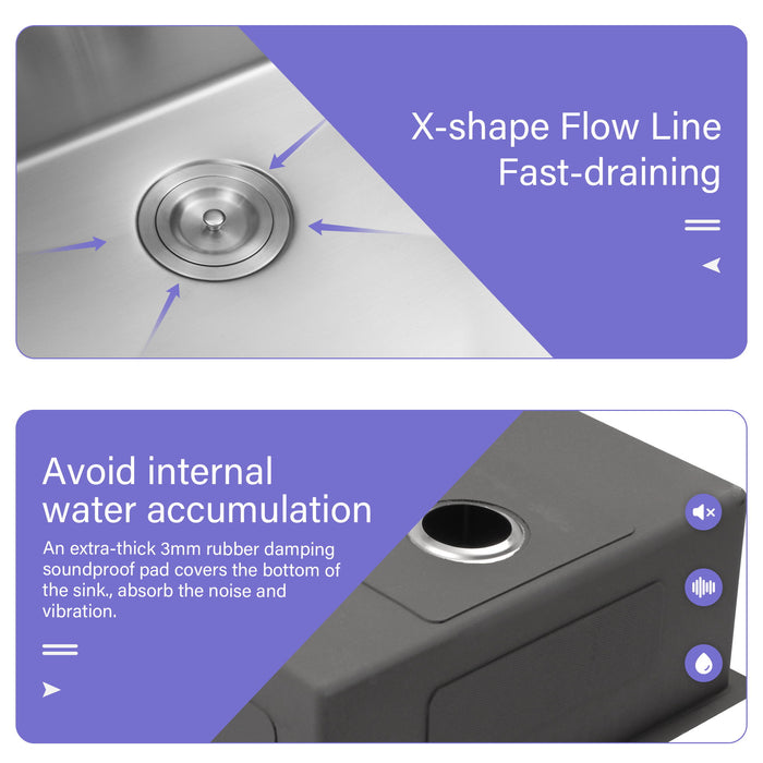 Laundry Workstation Undermount Utility Sink, Deep Single Bowl