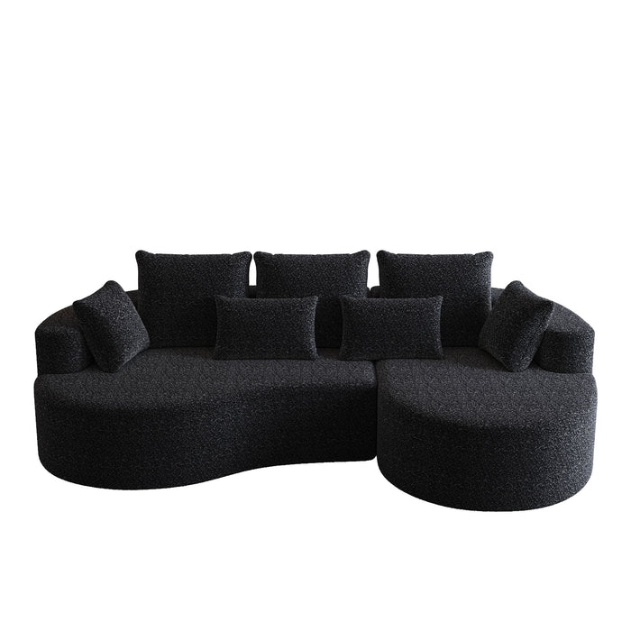 Curved Oversized Sectional Sofa With Extra Deep Seat