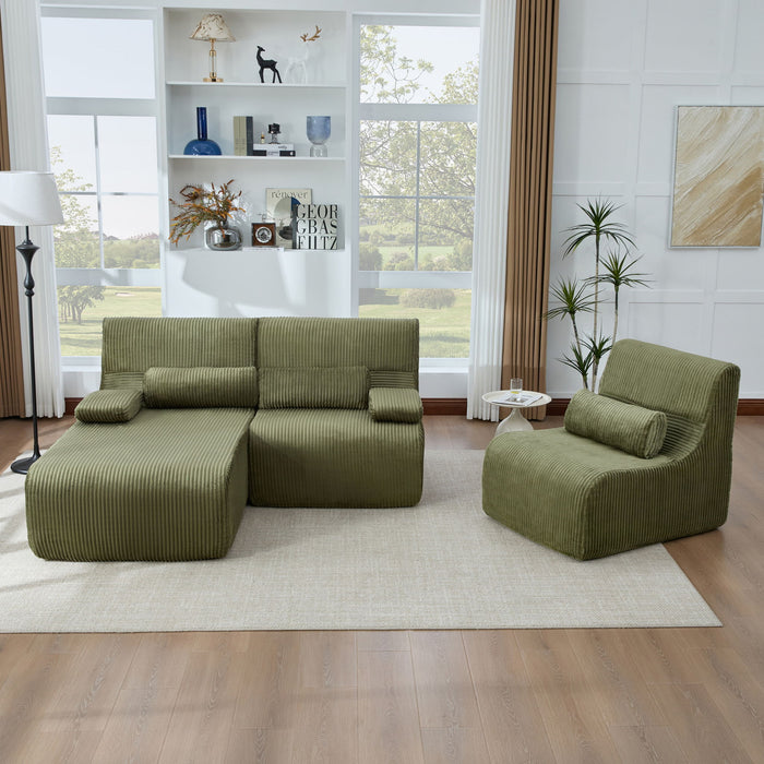Oversized Sectional Sofa, Living Room Seating With Modular Design
