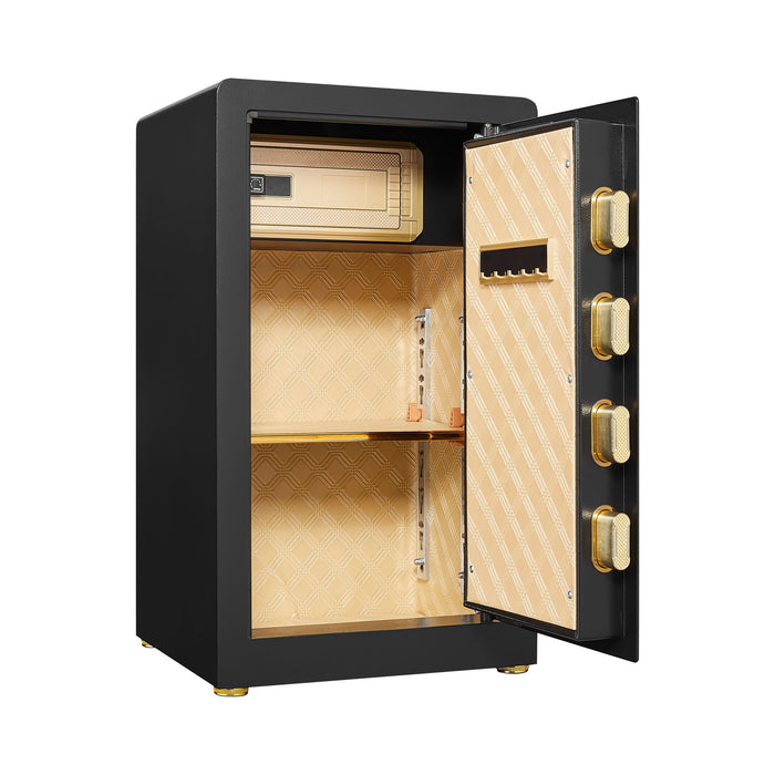 Security Electronic Home Safe With Digital Lock, Removable Shelf, Mute Function, Interior For Documents, Cash, Jewelry