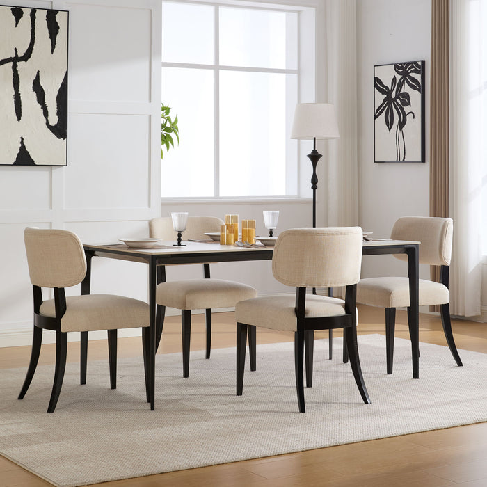 Kitchen Dining Chairs (Set of 2) - Cream