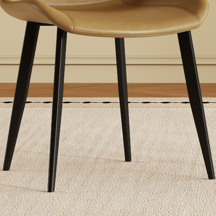 Dining Chairs With Carbon Steel Legs (Set of 4) - Brown
