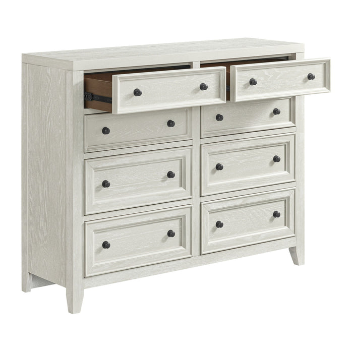 Woodinville - 8-Drawer Dresser With Dovetail Joinery, Felt And Cedar-Lined Drawers - Gypsum Whitewash