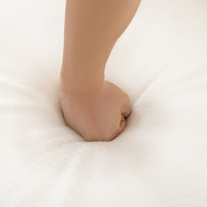 Stylish Chenille Sofa With Storage Seat And Cylindrical Backrest