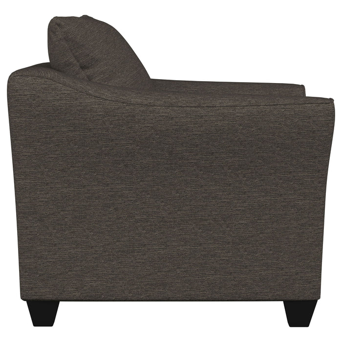Paige - Flared Arm Chair - Charcoal Gray