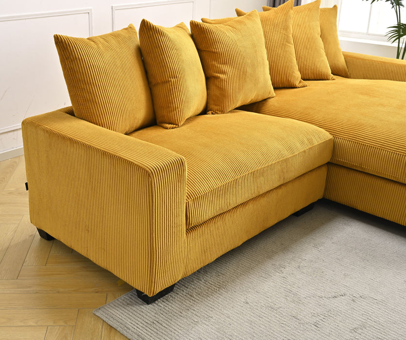 Luxe - Oversized 2 Piece Sectional Couches For Living Room, L Shaped Sofa With Chaise