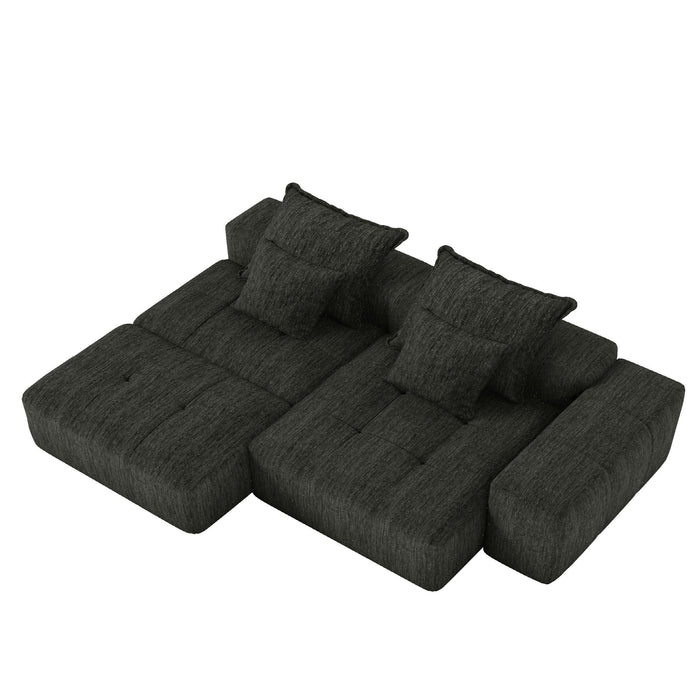Modern Oversized Diy Combination, Modular Sectional Sofa With Pillows