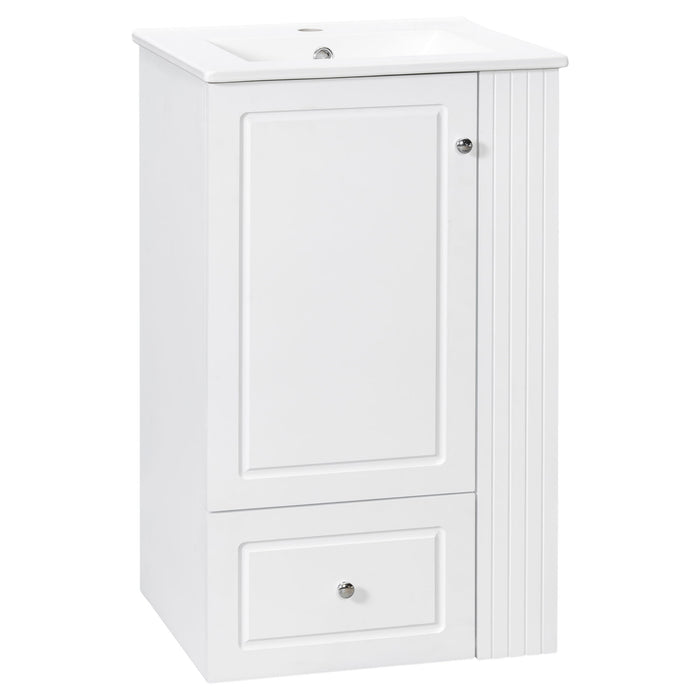 Modern Freestanding Bathroom Vanity With Sink, Soft-Close Drawer, Towel Bar