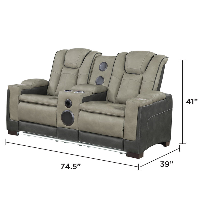 Bruno - Power Reclining Loveseat With Bluetooth Speakers