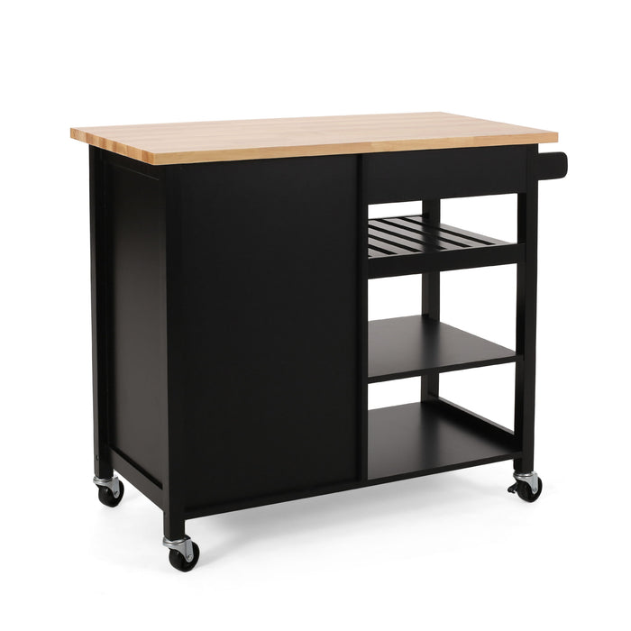 Contemporary Design Kitchen Cart With Wheels