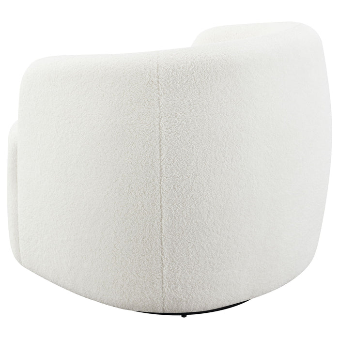 Denae - Upholstered Swivel Chair - Ivory
