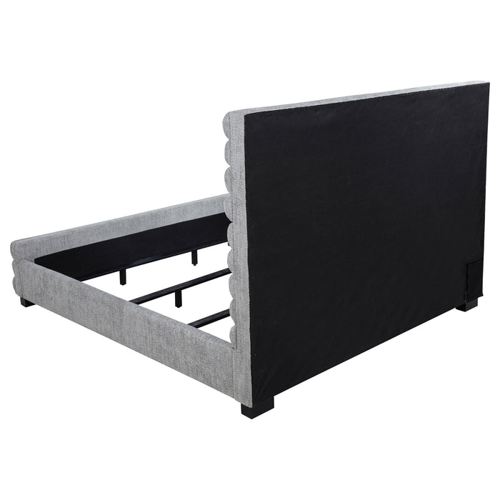Fandango - Eastern Bed With Rolled Tufting - Gray