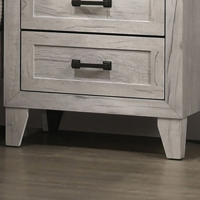 Nightstand, Bedside Table - White Washed