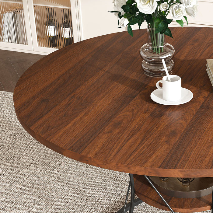 Round Extendable Dining Table Set With Chairs