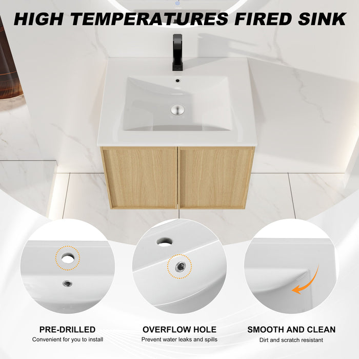 Floating Bathroom Vanity With Sink Combo