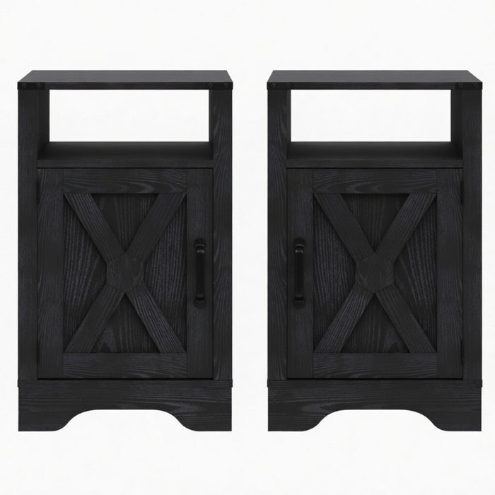 Farmhouse Nightstand, Charging Station & Storage