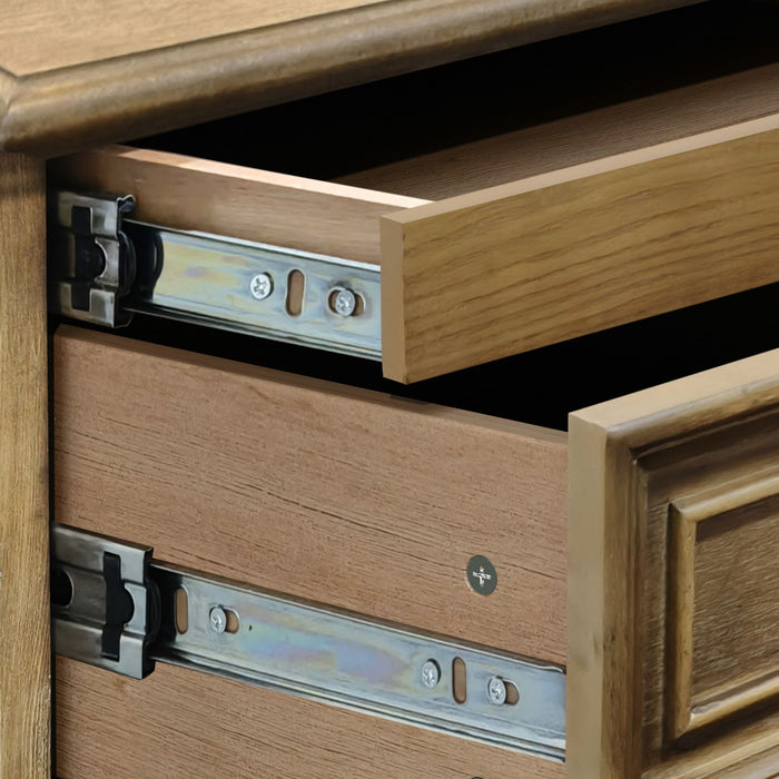 Nightstands With 4 Drawer, Storage End Table With Hidden Pull Out Shelf