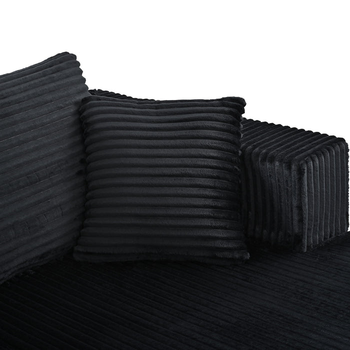 U-Shaped Modular Sectional Sofa With Double Chaise, Oversized Deep Seat For Living Room