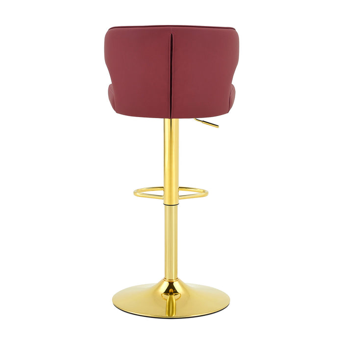 Adjustable Swivel Bar Chair With High Back Support