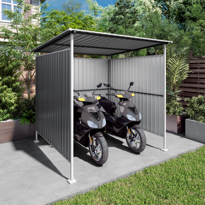 Outdoor Pergola, Bike Storage Shed, Grill Gazebo For Patio - Gray
