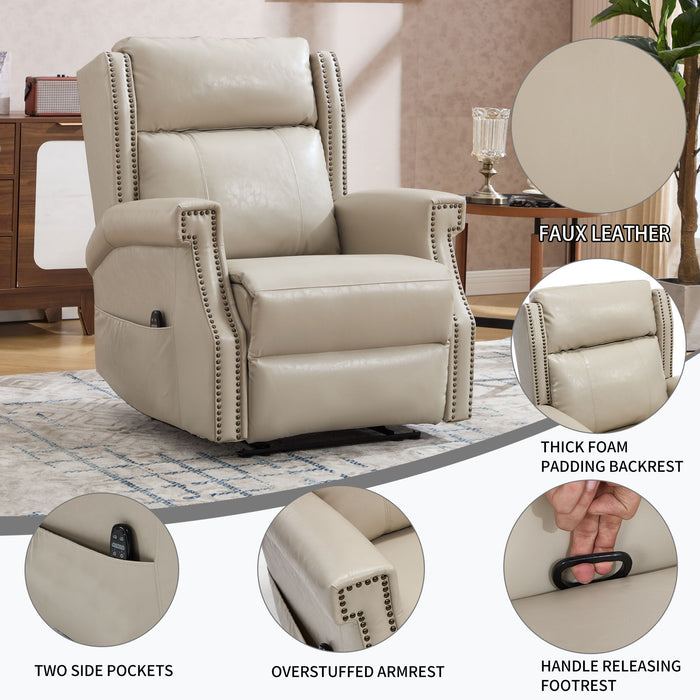 Manual Recliner Chair With Heavy Duty Motion Mechanism, 8 Vibrating Nodes And 3 Massage Modes For Living Room