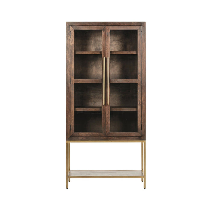 Freemont - Solid Wood Tall Cabinet - Kona Brown