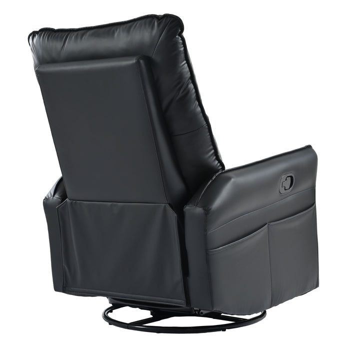 360° Modern Small Rocking Swivel Recliner Chair With Side Pocket