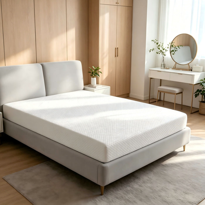 5" Medium Firm Memory Foam Mattress - White - Twin Size