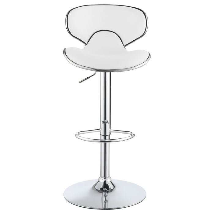 Edenton - Upholstered Adjustable Bar Stool (Set of 2) - White