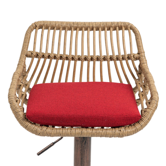 Modern Swivel Bar Stools Adjustable Counter Chairs With Footrest (Set of 2)